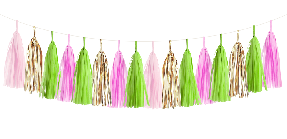 Pink gold tassel clearance garland